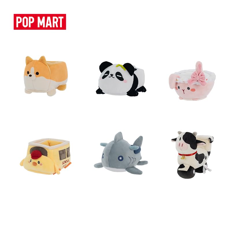 POP MART GONG Оригинальная серия Роуминг Плюшевая игрушка Машина Круглая 2 Коробка Pop Mart Гашапон Слепая коробка Фигурка Пластиковая модель Премиум игрушка ПВХ Мягкий винил