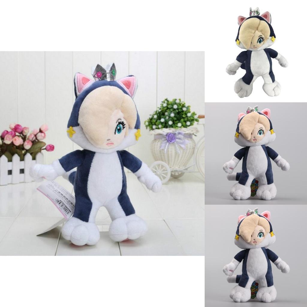 Premium Quality New Super Mario Bros. Plush Doll Stuffed Toy Cat Princess Rosalina For Kids
