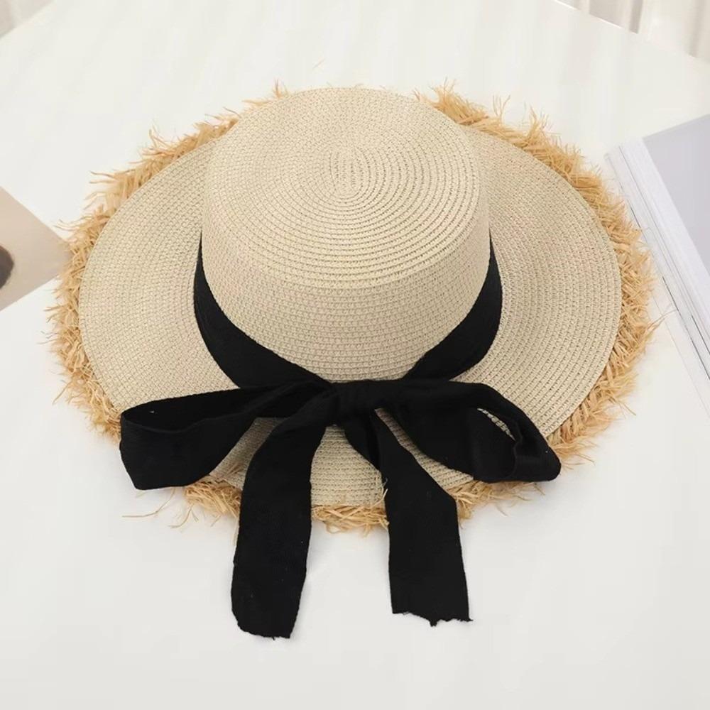 Wide Brim Fisherman Hat Breathable Beach Hat Casual Panama Hat Spring and Summer