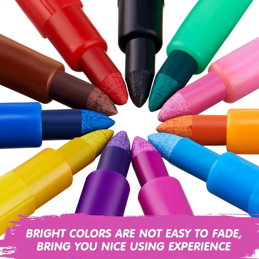 Teling 140 Pieces Stackable Crayons Pencils Party Favors for Kids Preschool 11 Interchangeable Colors Mini Rainbow Crayons Pens Bulk Colorful Stacker