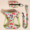 3 Pcs/Set Love Heart Adjustable Dog Chest Strap Harness Walking Leash Color Matching Traction Rope Garbage Bag For Puppy Supplie