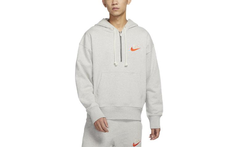 Nike Толстовки Мужские Серые С Капюшоном Умеренные Обычные DM5280-050