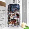 Рождественская Снежная Улица Витрина Пейзаж Рисунок Чехол для Телефона для OPPO Reno 13 12 F 11 10 Pro Plus A58 Find X5 X3 Lite Мягкая Крышка