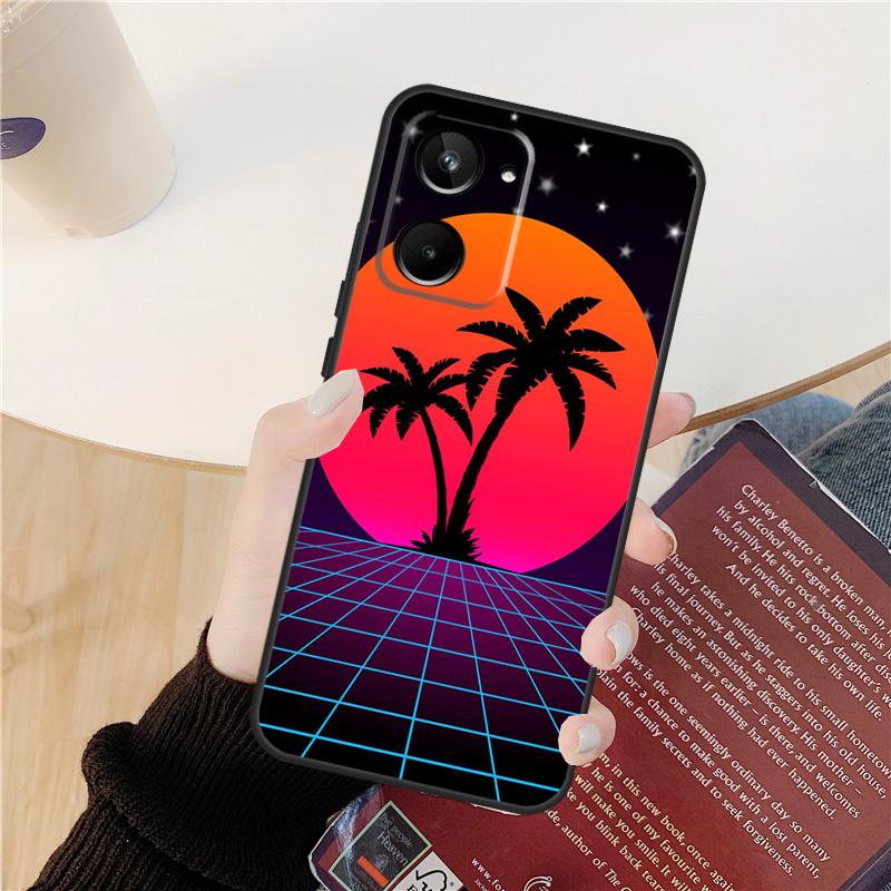 Synthwave Retro 80s Neon Case For Realme 14 12 10 11 13 Pro Plus GT 6 6T 5 GT7 Pro C61 C55 C51 C21Y C25S C67 C75 C53