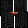 4pcs French Tip Nail Guides & Airbrush Stencils Nail Stickers Self-adhesive Wavy Lines Nail Decals French Tips Printing Template