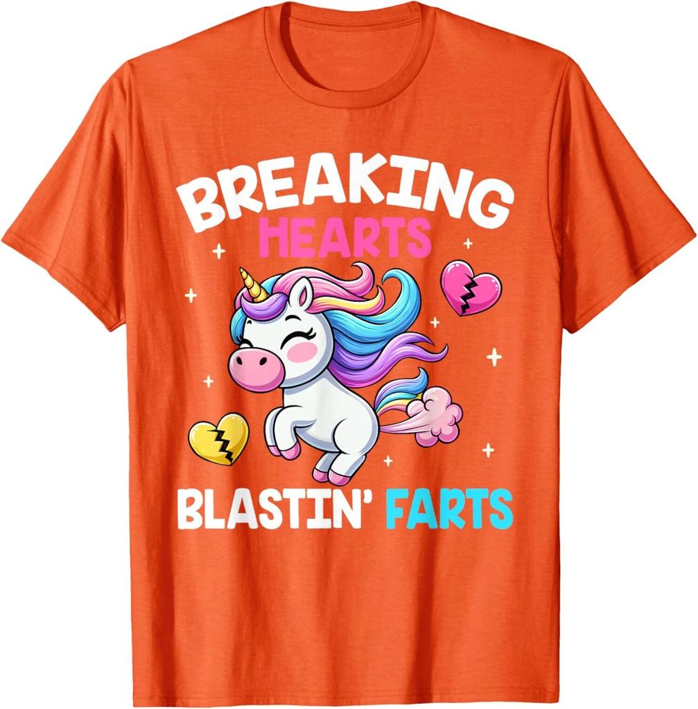 Breaking Hearts And Blasting Farts Unicorn Unisex T-Shirt