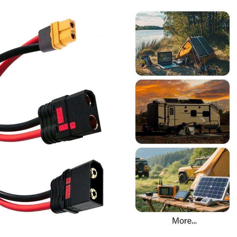 Small Outdoor Power Supply Cable XT60 to QS8 Power Cable 25Cm/50Cm/100Cm 3 Length Optional for Outdoor and FPV Use