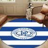 Queens Crest Football Round Mat Home Decor, Chair Rug For livingroom,Bedroom, Doormat Home Decor Birthday Gift Christmas Gifts