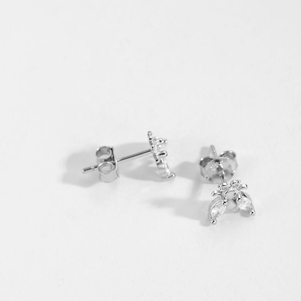 ANDYWEN 925 Sterling Silver Bee CZ Zircon Stud Earring Women Luxury Piercing Marqulse Crystal Fine Jewels