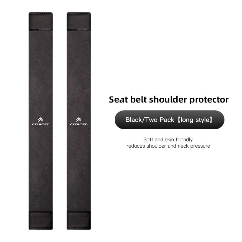 AJFJ2 2Pcs Car Seat Belt Shoulder Protection Set Interior Accessories For Citroen C6 C4 C3 C2 2CV VTS DS3 DS5 RD3 Cross Berlingo Xsara