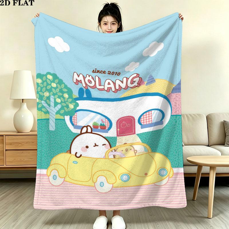 1 шт. Плед Molang, Высокое качество, Удобный для всех сезонов, Домашний декор, Тепло и Уют
