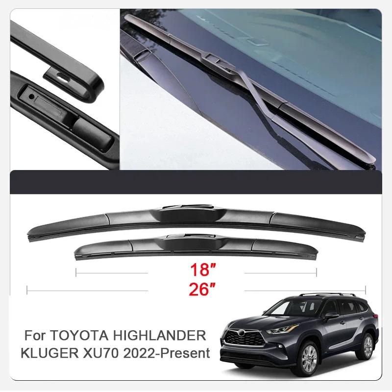 For Toyota CROWN FORTUNER HIGHLANDER KLUGER HILUX LAND CRUISER PRADO SEQUOIA SIENNA TUNDRA 2PCS Car Blade Windshield Wiper