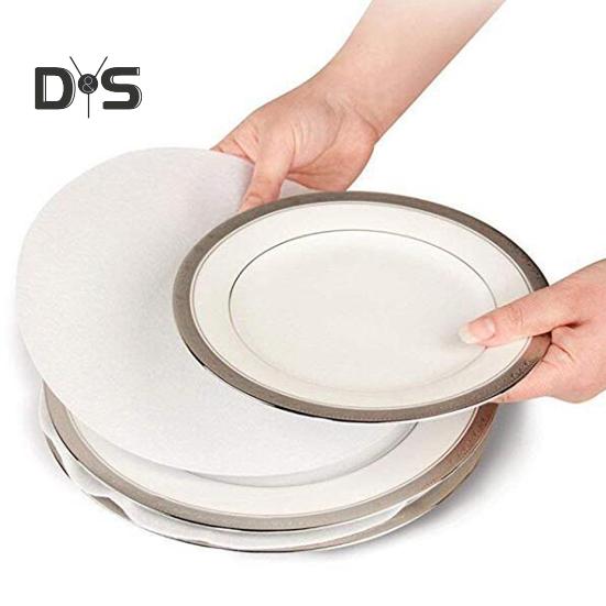 Plate Felt Set 60pcs Dividers 3 Sizes Thick Round Stackable Cookware Pan China Dish Separators Pads Mats Protectors Kitchen Supplies
