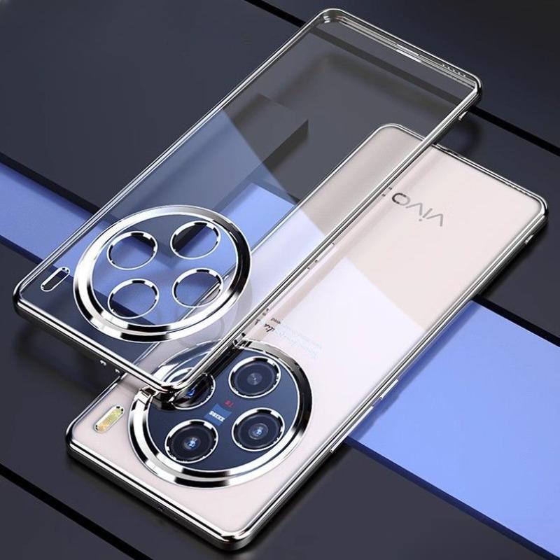 Для Vivo X100 Ultra гальванический чехол для телефона Vivo X100S Pro X100SPro, универсальный силиконовый мягкий чехол с объективом, задняя крышка