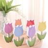 6Pcs Double-Sided Tulip Layered Tray Decoration Candy Color Plastic Floral Decoration  Easter Party