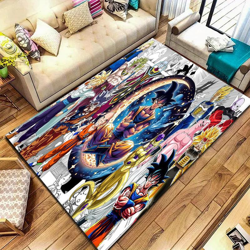 Ковер Dragon Ball Z для гостиной, спальни, дома, украшение дивана, нескользящий коврик для игр детей