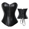 Женский кожаный корсет в стиле стимпанк на молнии, топ с тонкой талией, формирователь тела, большие размеры, готический бюстье