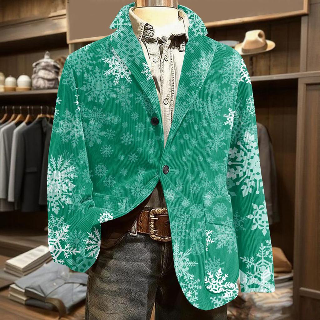 Мужской уродливый рождественский вельветовый теплый карманный пиджак-кардиган, мужской повседневный костюм