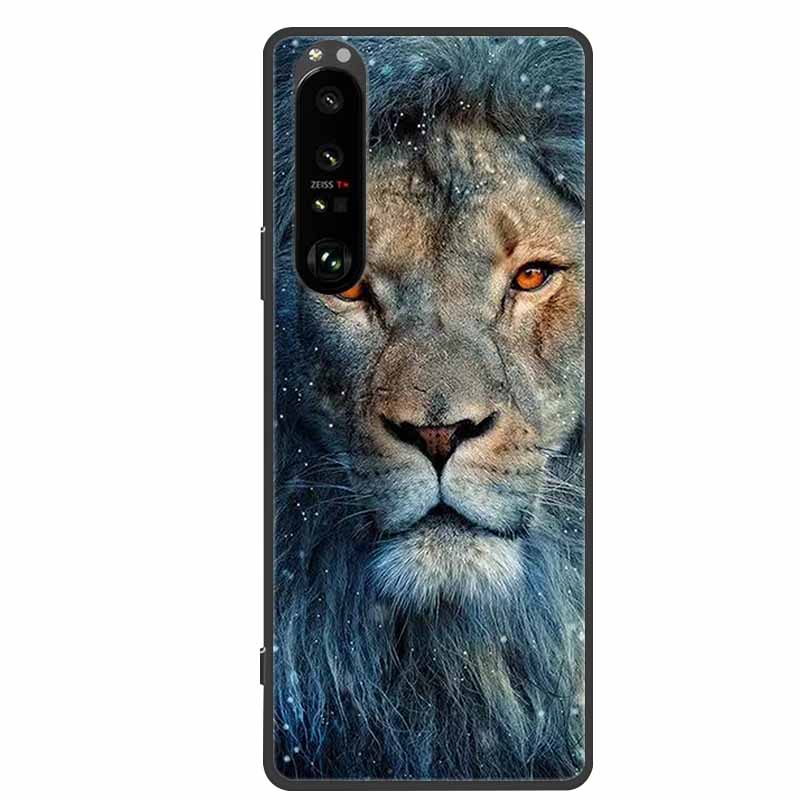 Для Sony Xperia 10 II 5 1 III Чехол Крутое Животное Волк Мягкий Черный Силиконовый Задний Чехол-Крышка Для Sony Xperia 1 II 10 5 III Чехол для Телефона