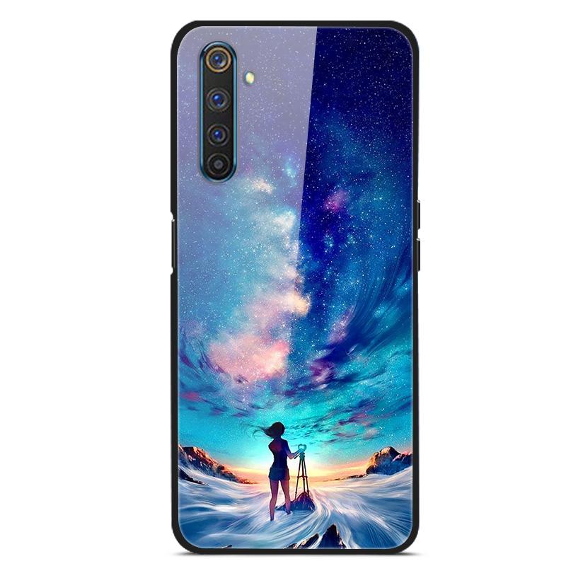 Для OPPO Realme XT Закаленное Стекло Чехол Мягкий Бампер Жесткий Funda Для OPPO Realme 6 Pro Realme X2 XT Чехол для Телефона Realme6 Задняя Крышка