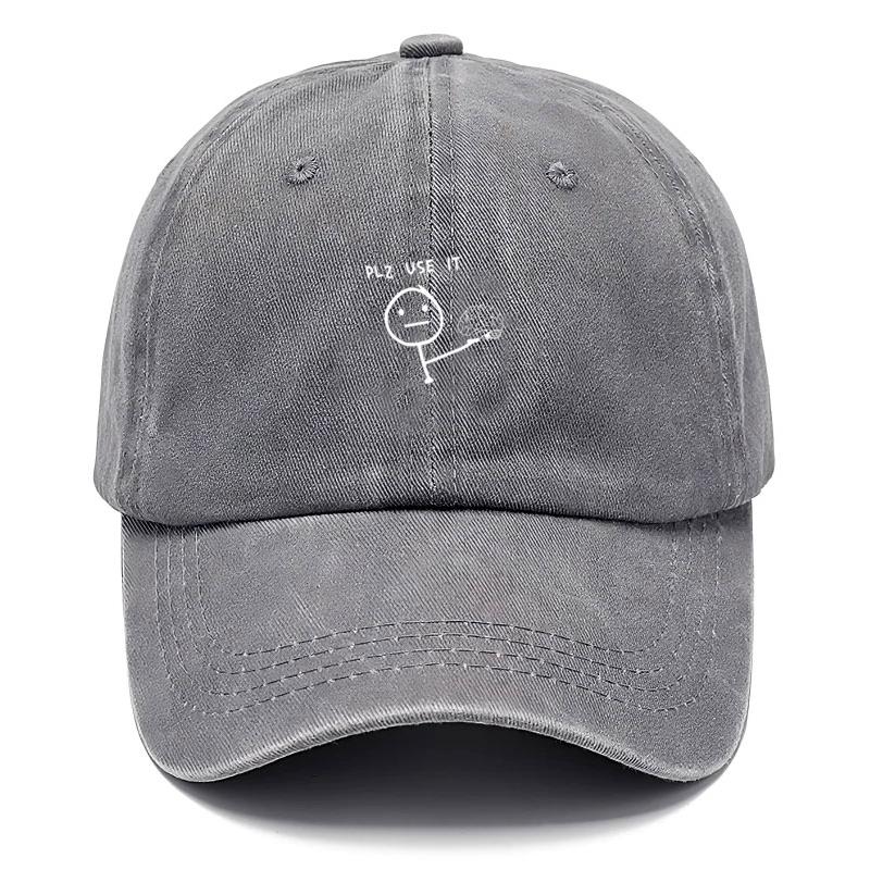 Customize Humorous Fun Figure Vintage Washed Cotton Baseball Cap Adjustable Distressed Trucker Hat For Men Women Creative Thinking Cap