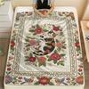 Cat Flower Print Flannel Blanket, High quality Comfortable for All Seasons, Home Decor, Warmth and Comfort, Perfect for Christmas Gifts44