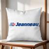 Classic JJEANNEAU Logo Cushion Cover Natural Linen Organic Fabric DoubleSided Printing Couch Pillow Covers Home Decor