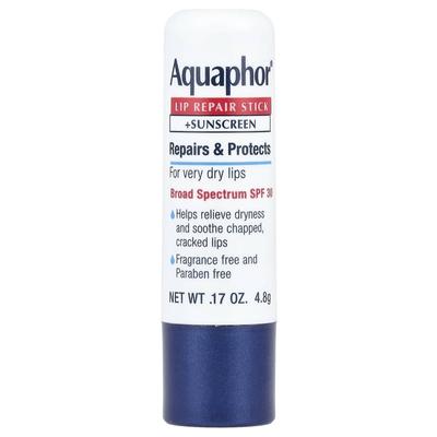 Бальзам для губ + УФ-защита, SPF 30, Без отдушек, 4,8 г(0,17 унции)