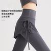 Женские укороченные брюки-клеш зауженные к низу, брюки bootcut, эластичный шнурок, высокая талия, подтягивающие бедра, повседневные леггинсы для йоги