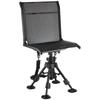 Hunting Chair, 360° Silent Swivel, Foldable Portable Blind Chair, Heavy-Duty Steel Frame Ground Stool Seat with Anti-Sink Swivel Feet, Height