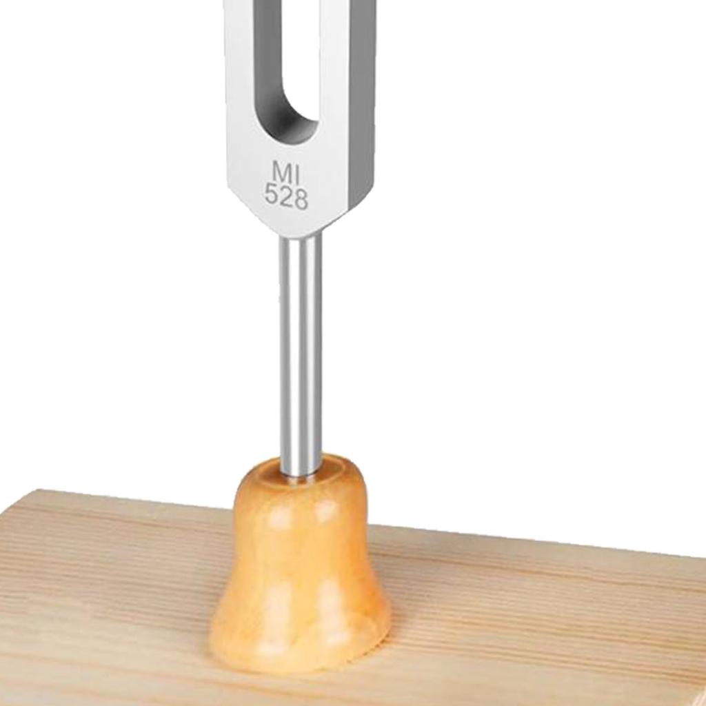 Камертон 528 Гц из алюминиевого сплава, набор с резонаторным ящиком, синий силиконовый молоточек, аксессуары для инструмента