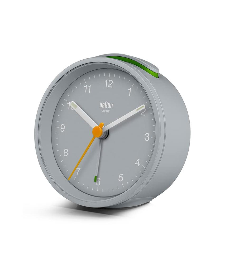 Table Clock Alarm Clock Gray BC12G Analog Alarm Clock Genuine Import Product Table Clock BRAUN/Brown