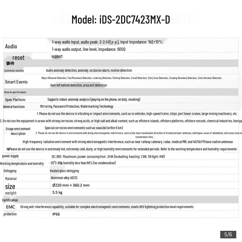 HIKVISION iDS-2DC7423MX-D 4MP Full-Color PTZ Dome Camera