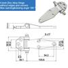 4" Industrial Style Flat Manufacturer Cabinet Refrigerator Oven Door Hinge