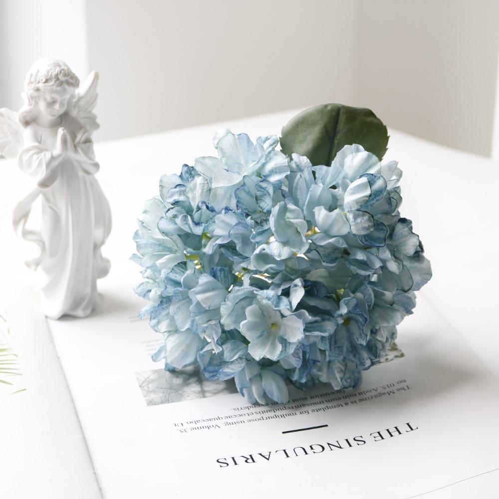 Silk Flower Artificial Flowers 10 Colors Hydrangea Bouquet Exquisite Fake Flower  Home Ornament