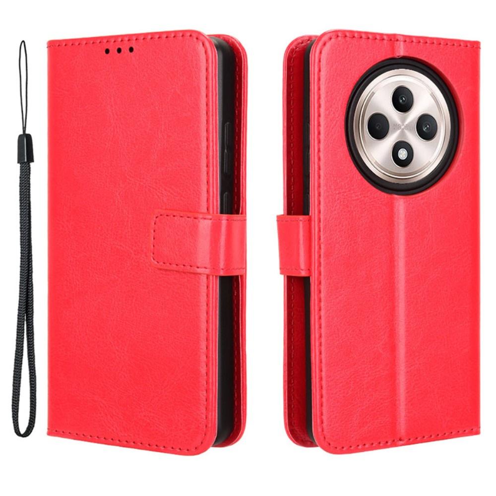 Flip Case for Oppo Reno 12FS / 12F, Crazy Horse Wallet, Red