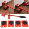 5Pcs Red appearance Moving Slider Labor-saving structure Relocation Tool  Heavy appliance transport