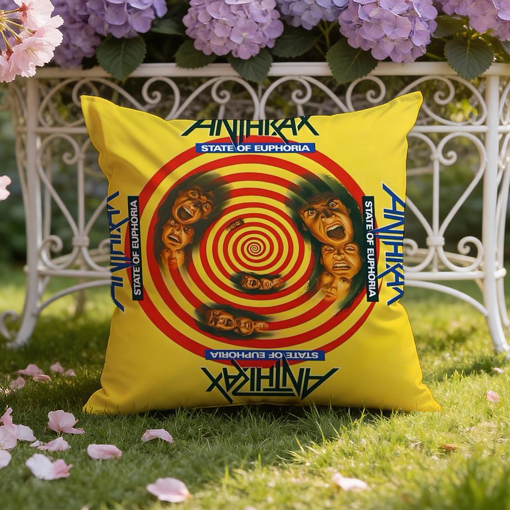 A-Anthrax Band Cushion Cover Home & Car Dual-Scene Pillow Cover: Reversible for Premium Comfort