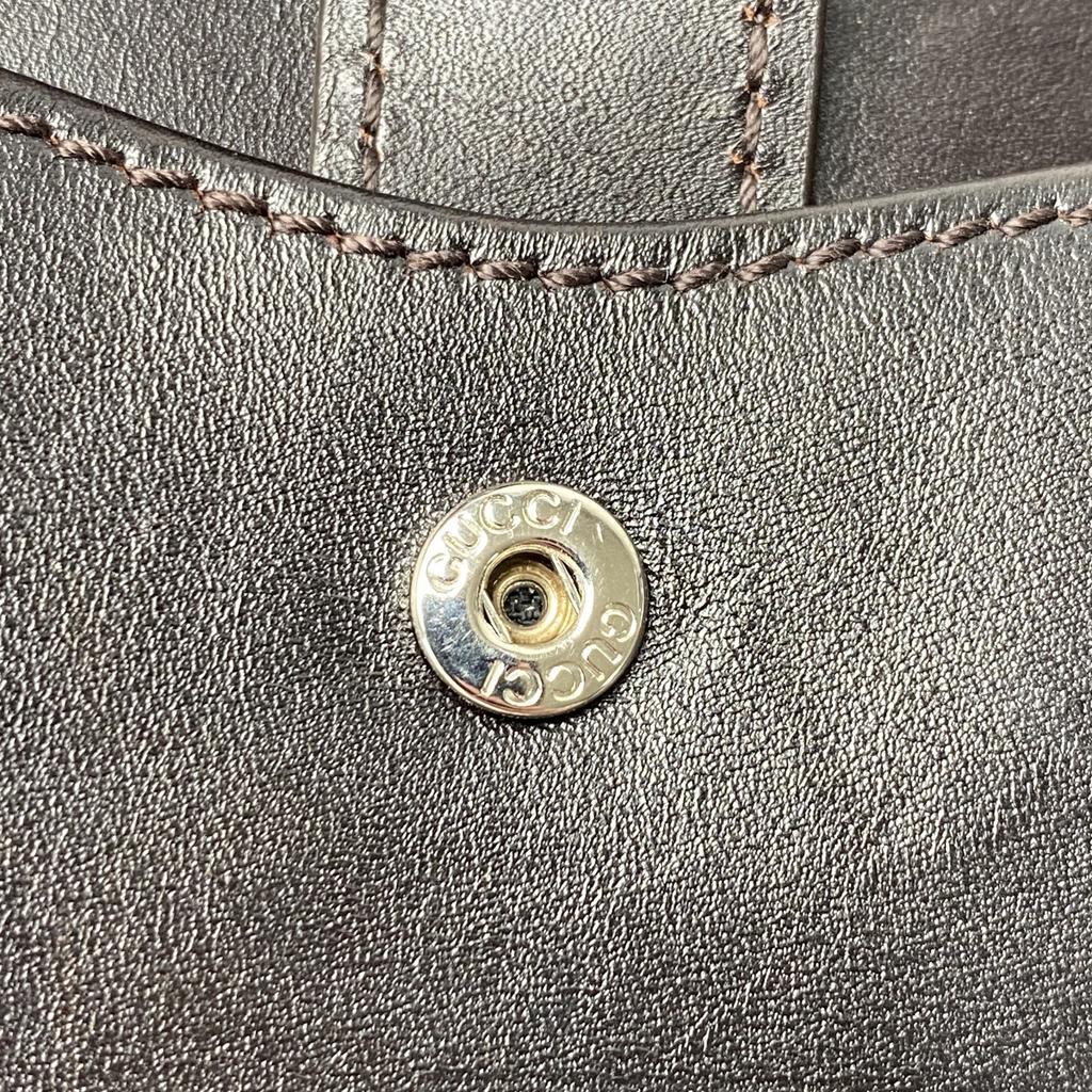 Used GUCCIPurse Brown Leather Mens