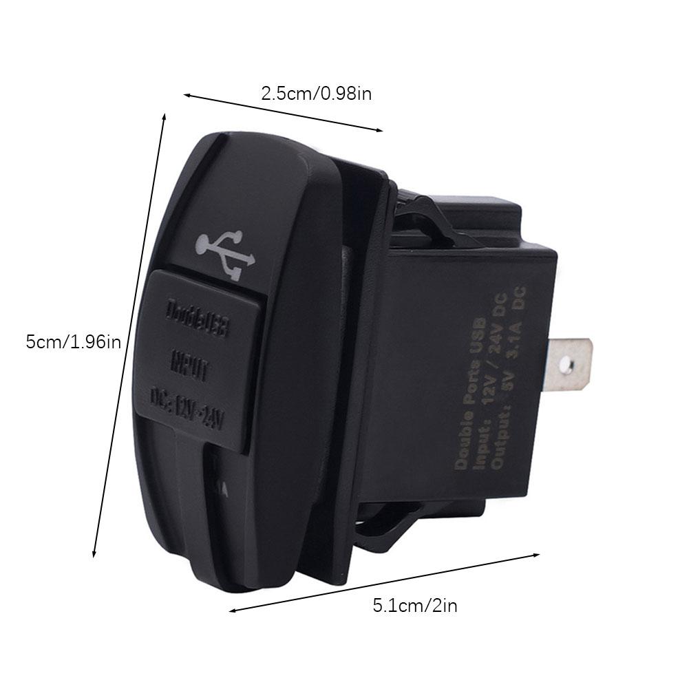 5V 3.1A Двойной USB Автомобильное Мотоциклетное Зарядное Устройство Розетка Адаптер Розетка Питания
