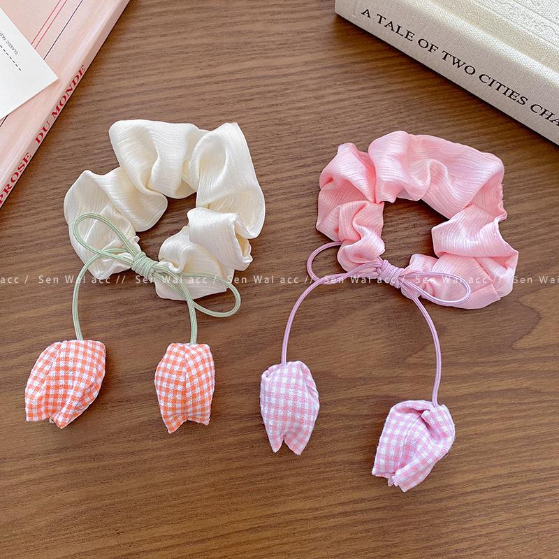 Такой же, как у интернет-знаменитости, цветочный ободок-тюльпан, женская летняя резинка для волос, веревка для волос, резинка для хвоста