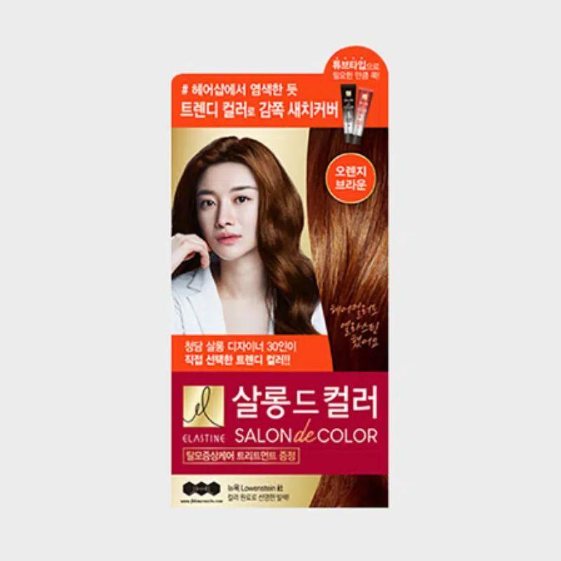 ELASTINE Салонный Краситель для Волос Крем-краска Salon De Color Стойкий Корейский Цвет Волос Ярко-Коричневый Оранжево-Коричневый Винно-Коричневый Пепельно-Коричневый
