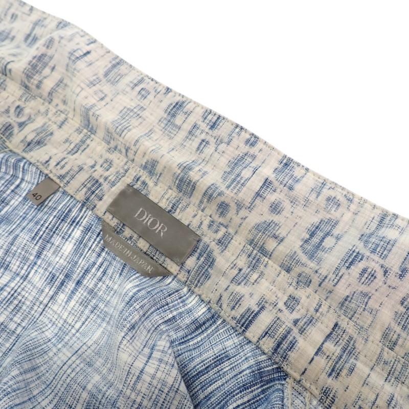 Dior  013D585BY989_C580 40 Long sleeve shirt blue/white cotton mens
