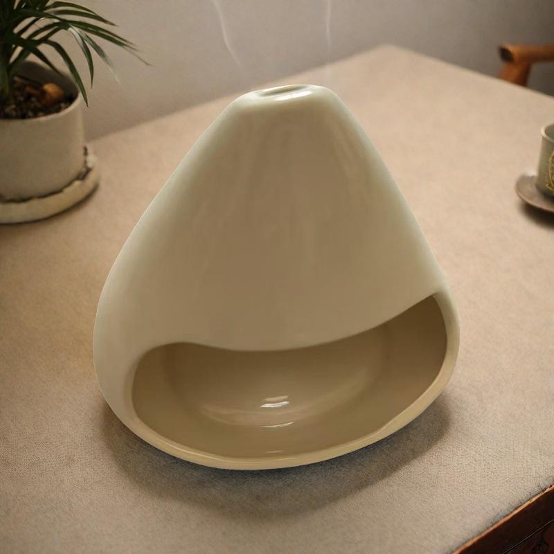 Подставка для Пало Санто и подставка для благовоний Ручная работа Керамическая подставка для конусов Современный минималистичный декор Медитация Ароматерапия Дымоход