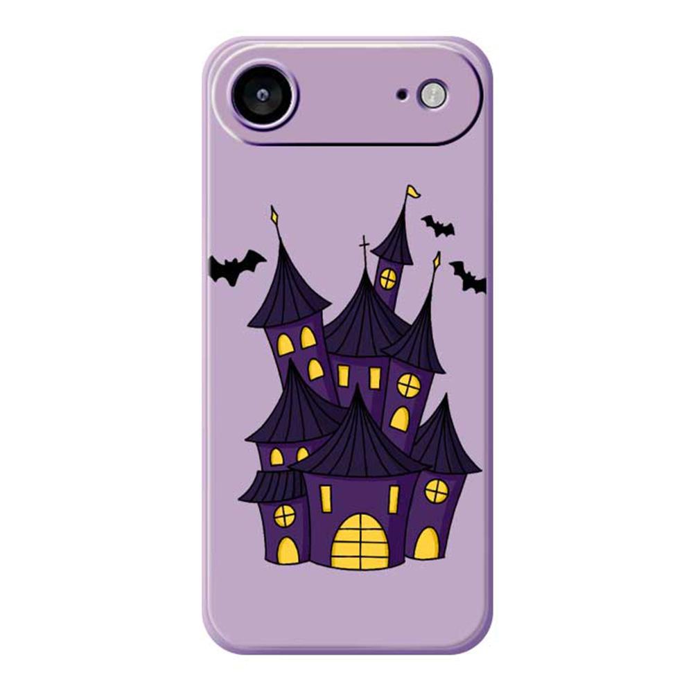 For iPhone 17 Air Case Bat Castle Pattern Printing Straight Edge TPU Phone Back Cover