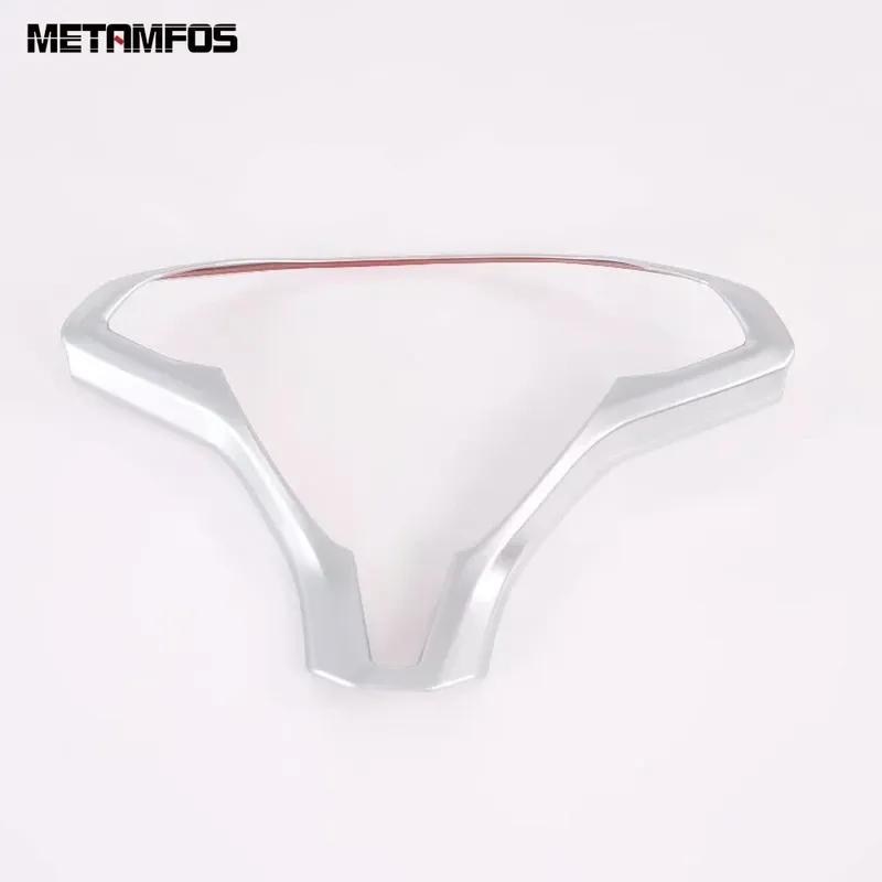 Steering Wheel Cover Trim Sticker For Tesla Model X 2016 2017 2018 Carbon Fiber Interior Accessories Car Styling