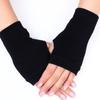 Winter Warm Fingerless Gloves Lovely Sweet Bear Paw Thickened Plush Half Finger Glove Multicolor Fluffy Soft Cat Claw Mittens