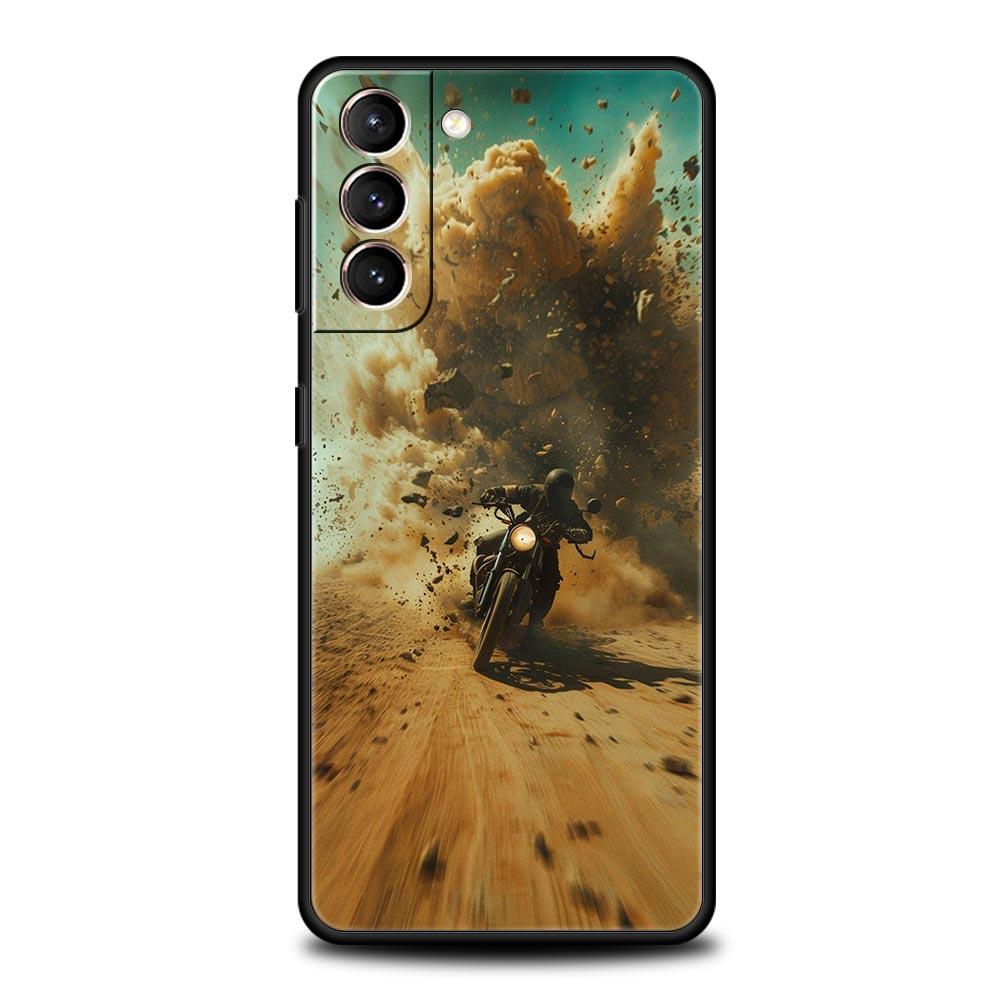 Чехол для телефона для мотоспорта Мотокросс Для Samsung Galaxy S24 S23 S22 S20 Ultra S21 FE 5G S10 S9 Plus S10E S8 Мягкий чехол