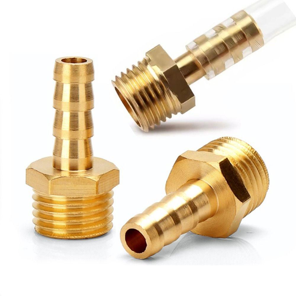 Brass Hose Barb 1/8" 1/4" 3/8" 1/2" Pipe Connector Adapter High Quality Male Threaded Joint