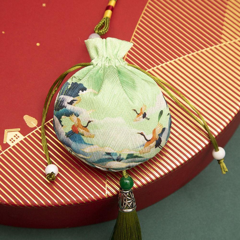 Flower Cloth Necklaces Case Chinese Style Storage Bag Women Jewelry Bag Empty Sachet Purse Pouch